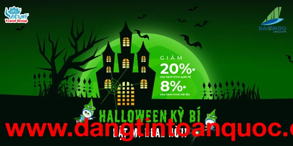 Bamboo giảm đến 20% giá vé máy bay mùa Halloween