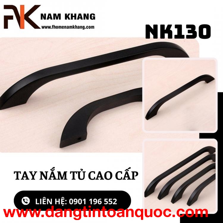 Tay nắm tủ cao cấp dạng vuông dẹp NK130 | Zalo 0901 196 552