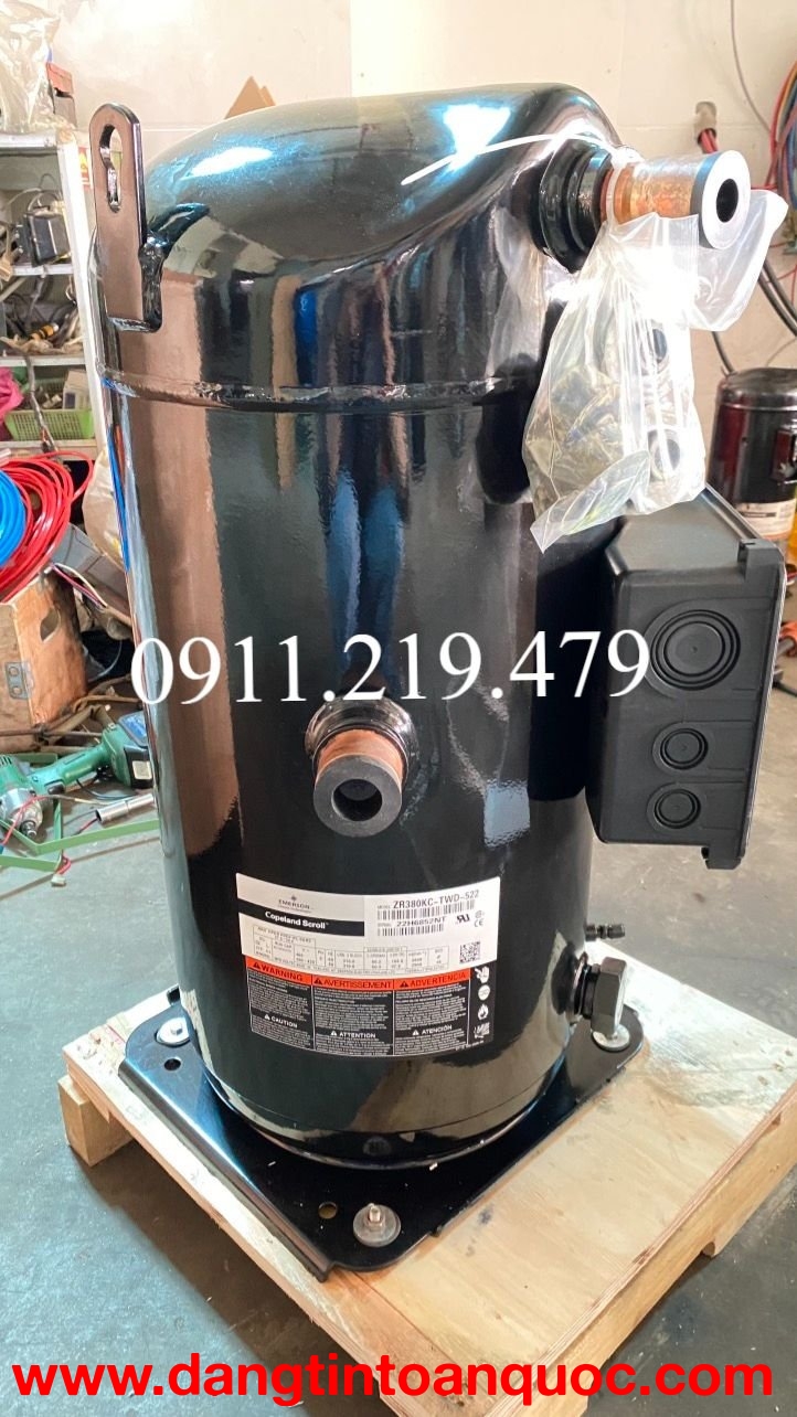 lắp đặt, cung ứng block lạnh Copeland 30HP R22 ZR380KC-TWD-522, HL: 0911.219.479