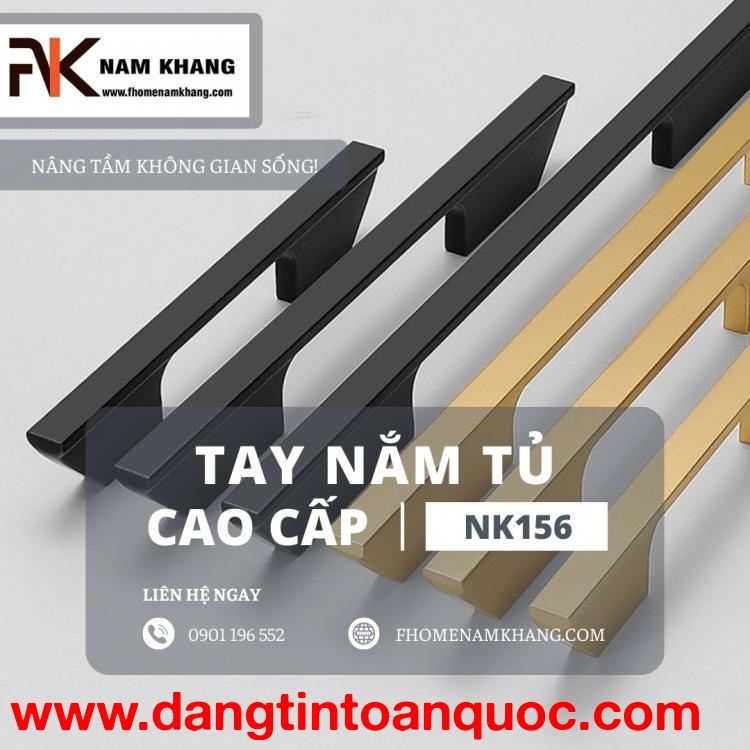 Tay nắm tủ quần áo cao cấp dạng thanh dài NK156 | Zalo 0901 196 552