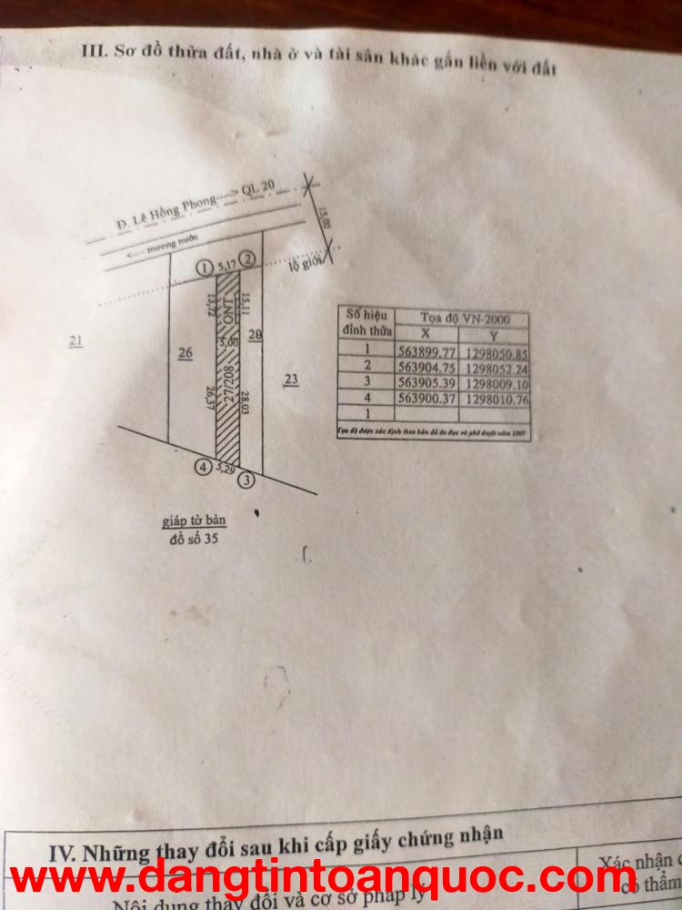 Bán đất tặng nhà mặt tiền lê hồng phong, liên nghĩa đức trọng