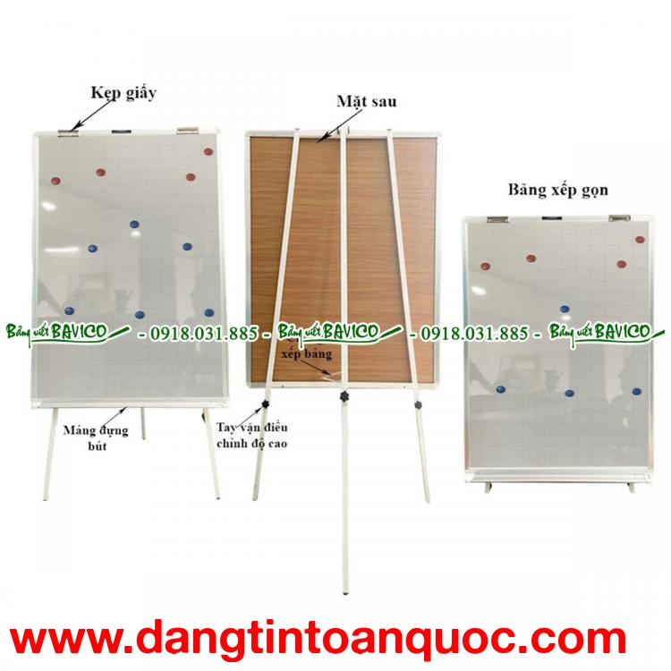 Bảng Flipchart 3 chân viết bút lông từ Hàn Quốc 