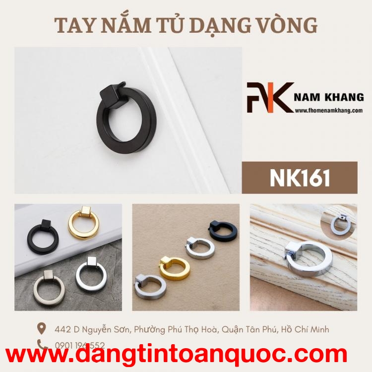 Núm tủ cao cấp thiết kế dạng vòng đế vuông NK161 | Zalo 0901 196 552