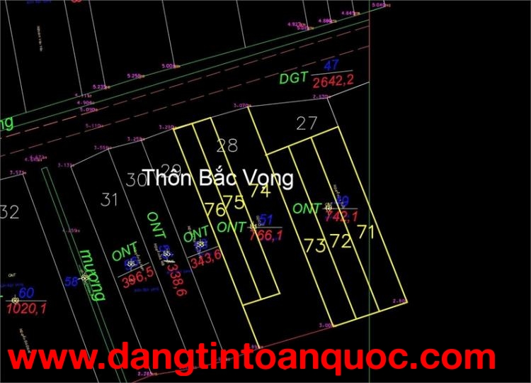 Bán Đất Đường Nhựa Liên Xã. Lô Đất 155m thôn Bắc Vọng, Bắc Phú, Sóc Sơn. Giá chỉ 1xtr/m2