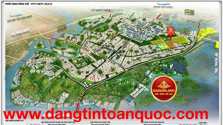 Saigonland Nhơn Trạch - Nhận ký gửi mua bán BĐS Nhơn Trạch - Đất nền Hud & XD Hà Nội