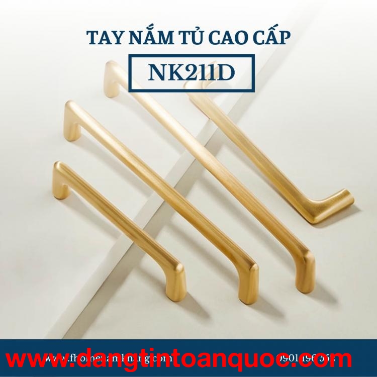 Tay nắm tủ đồng cao cấp thiết kế thanh tròn NK211D | Zalo 0901 196 552