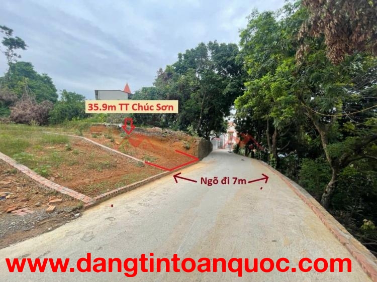 BÁN LÔ ĐẤT TẠI TT CHÚC SƠN GIÁ ĐẦU TƯ CHỈ 2TY7 Ạ D/T:35,9M