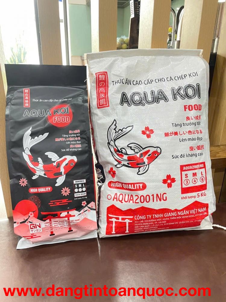 Aqua Koi: Dinh dưỡng tối ưu giúp cá Koi phát triển toàn diện, sắc màu rực rỡ và sức khỏe dẻo dai.