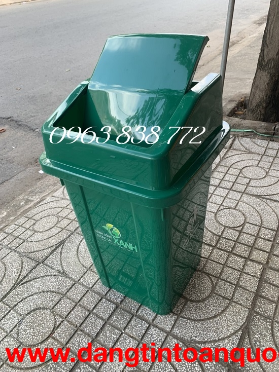 Thùng rác nhựa 60L nắp lật