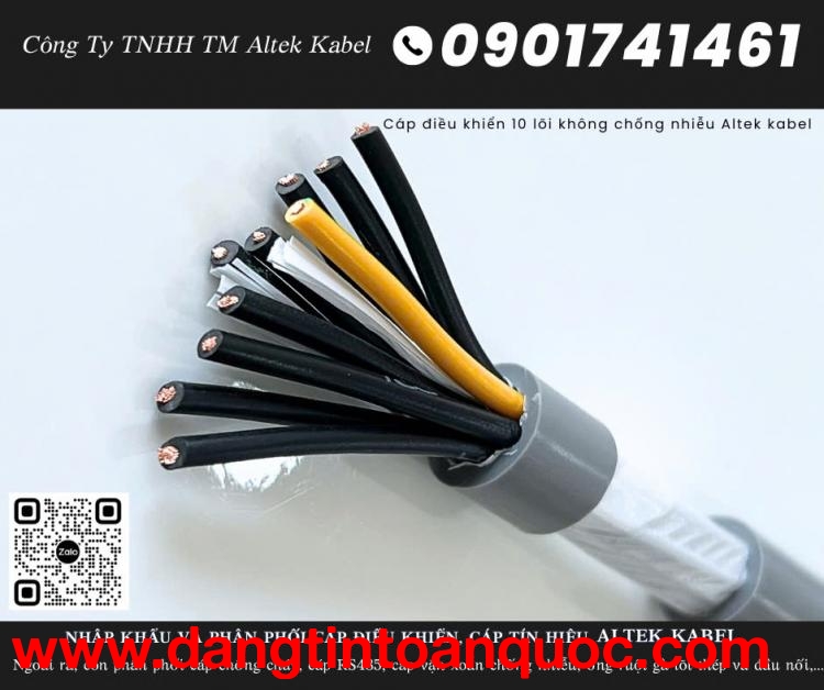 Cáp điều khiển, cáp điện 10 lõi Altek Kabel, 0.5mm, 0.75mm, 1.0mm, 1.5mm