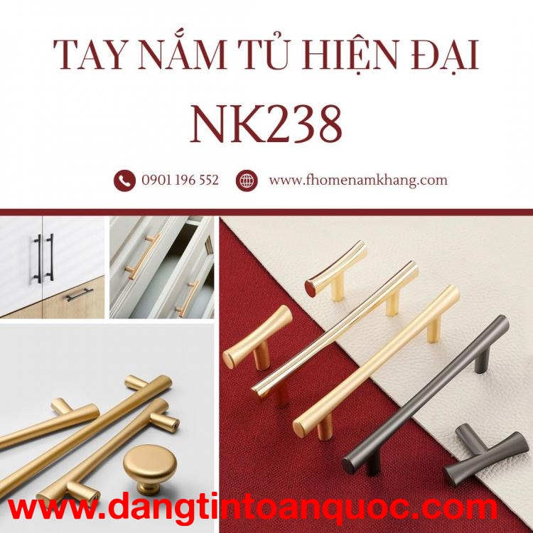 BST tay nắm tủ hiện đại với thiết kế bắt mắt NK238 | Zalo 0901 196 552