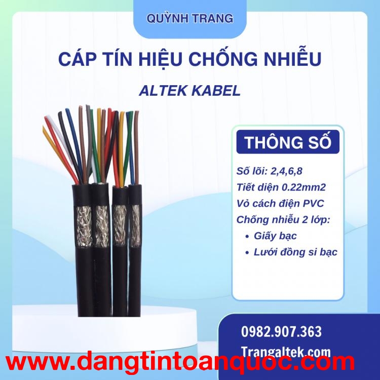 Cáp truyền tín hiệu có lưới chống nhiễu Altek 