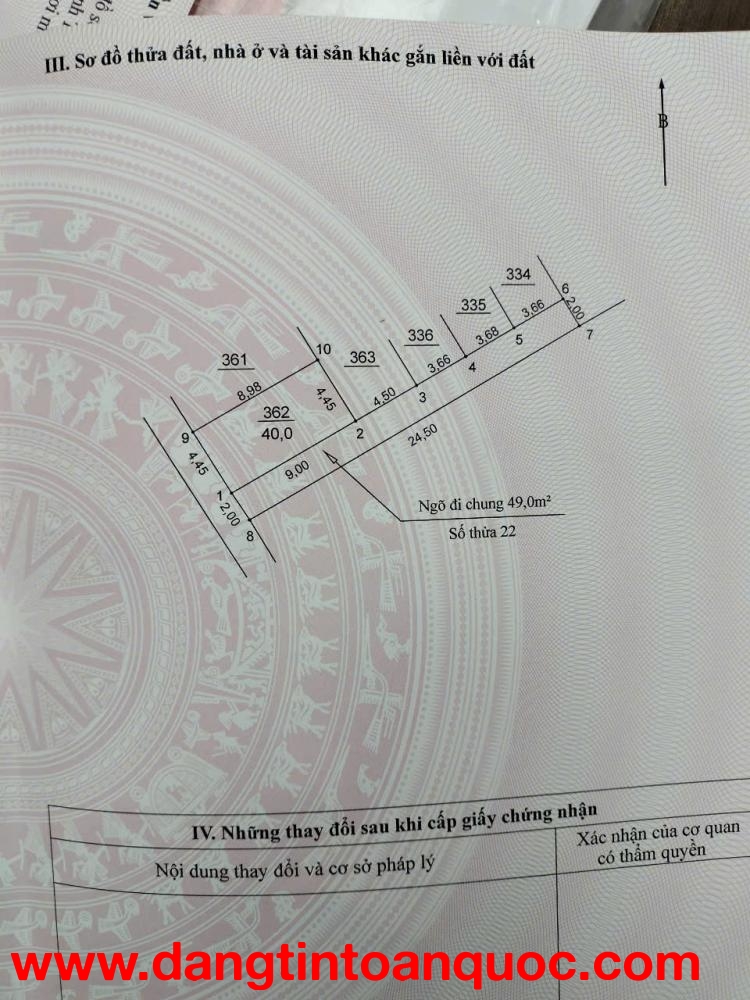 Bán đất Vạn Phúc, Thanh Trì, Diện tích 40m2, ngõ thông đầu tư đỉnh. Giá bán 2.x tỷ.