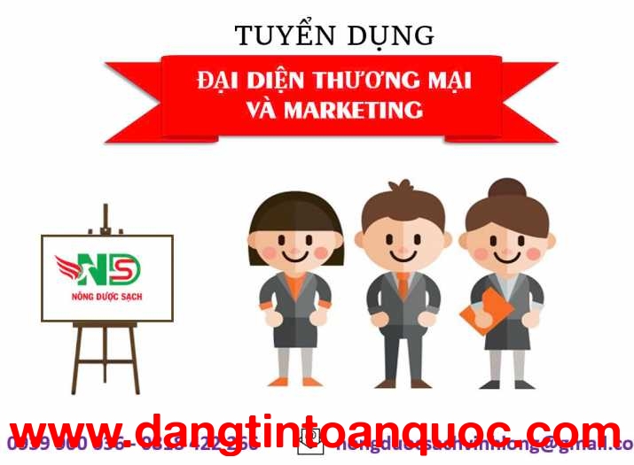 TUYỂN DỤNG ĐẠI DIỆN THƯƠNG MẠI, MARKETING, BÀO CHẾ