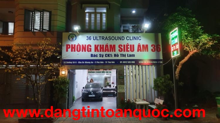 Phòng khám siêu âm 36 Đường 6, KDC Khang An. P.Phú Hữu. Tp Thủ Đức 