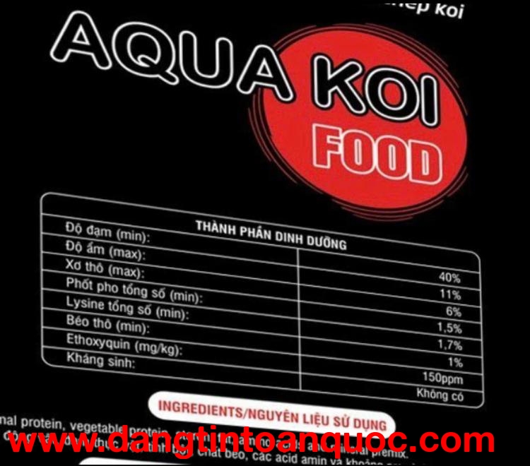 Aqua Koi mang đến nguồn dinh dưỡng hoàn hảo, giúp cá Koi phát triển toàn diện và duy trì sức khỏe vư