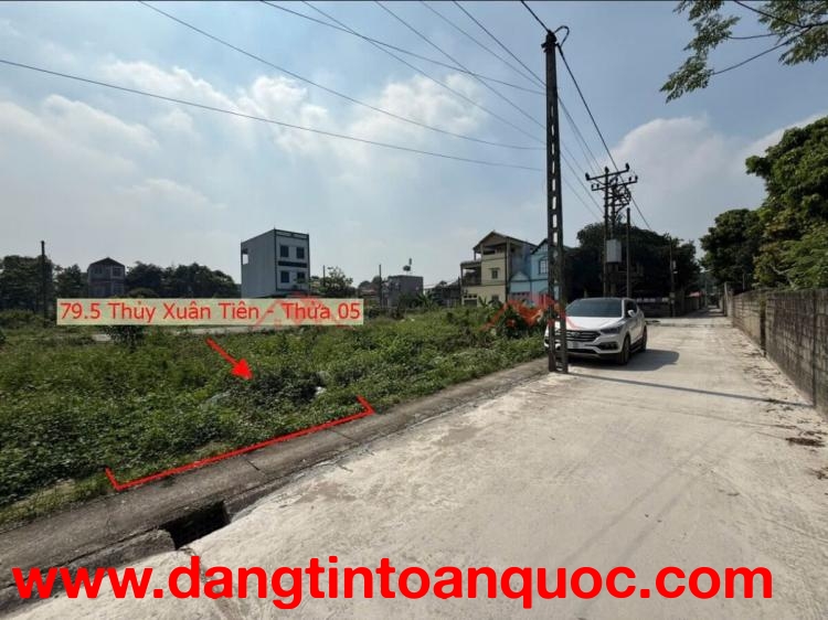 BÁN LÔ ĐẤT GIÁ ĐẦU TƯ 1TY730 ĐẤT TẠI THỦY XUÂN TIÊN-CHƯƠNG  MỸ D/T:79,5M