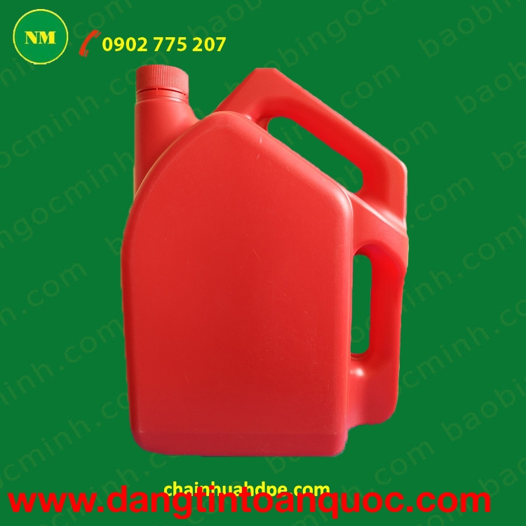 Can Nhựa HDPE 4L Đựng Dầu Nhớt