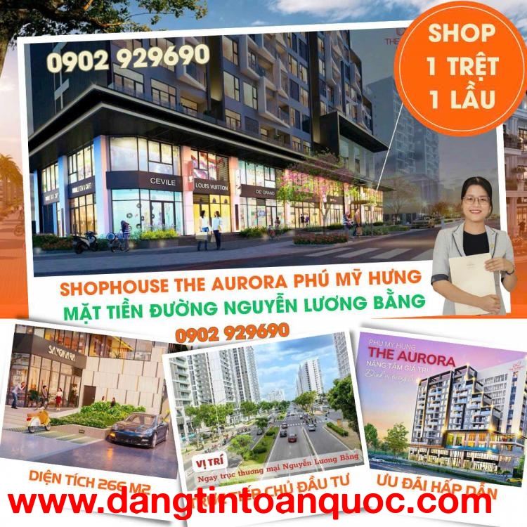 Shophouse căn góc mặt tiền phố thương mại Nguyễn Lương Bằng mua trực tiếp chủ đầu tư