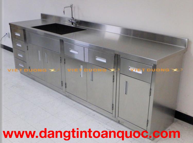 Thiết kế Lắp đặt Bàn thí nghiệm inox phòng sạch, Bàn thí nghiệm inox phòng vi sinh, Stainless Steel 