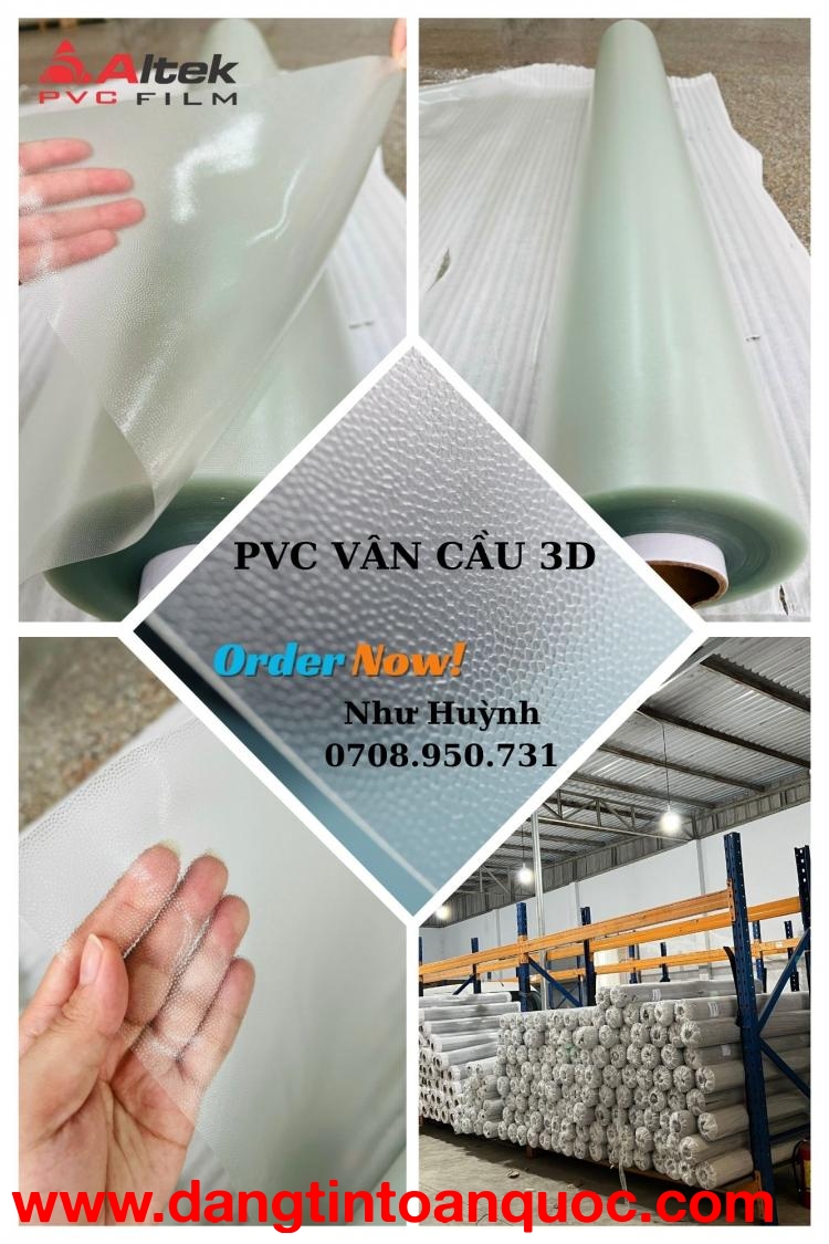 Bán màng nhựa pvc dẻo trong mờ vân cầu 3d