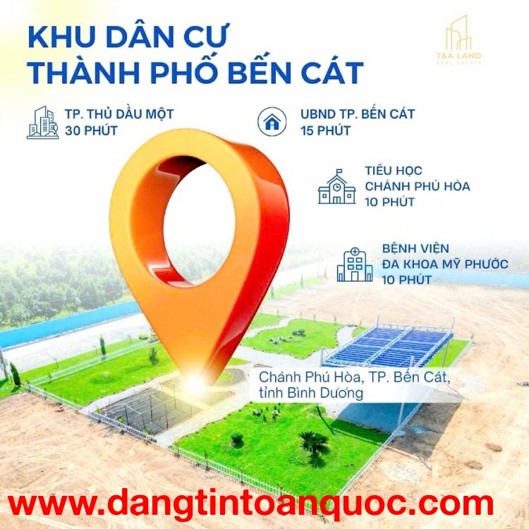 Đầu Tư Siêu Lời – Đất Nền Nhà Phố Tại Chánh Phú Hoà, TP. Bến Cát, Bình Dương.