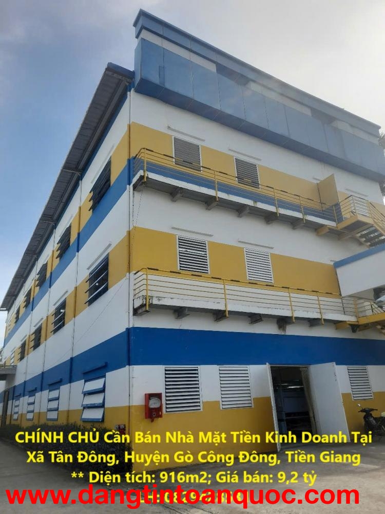 CHÍNH CHỦ Cần Bán Nhà Mặt Tiền Kinh Doanh Tại Xã Tân Đông, Huyện Gò Công Đông, Tiền Giang