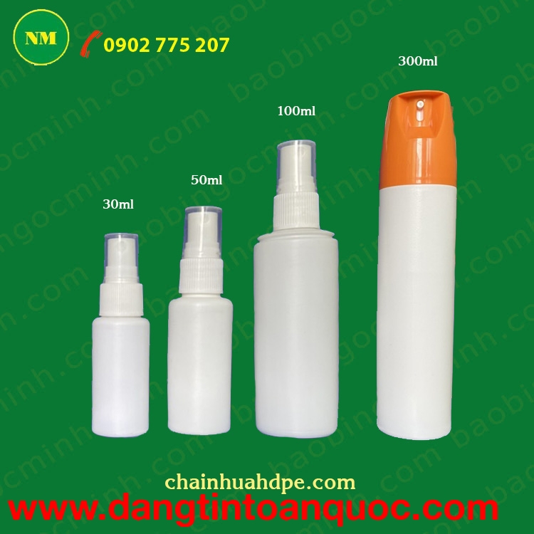 Chai xịt phun sương HDPE 100ml 