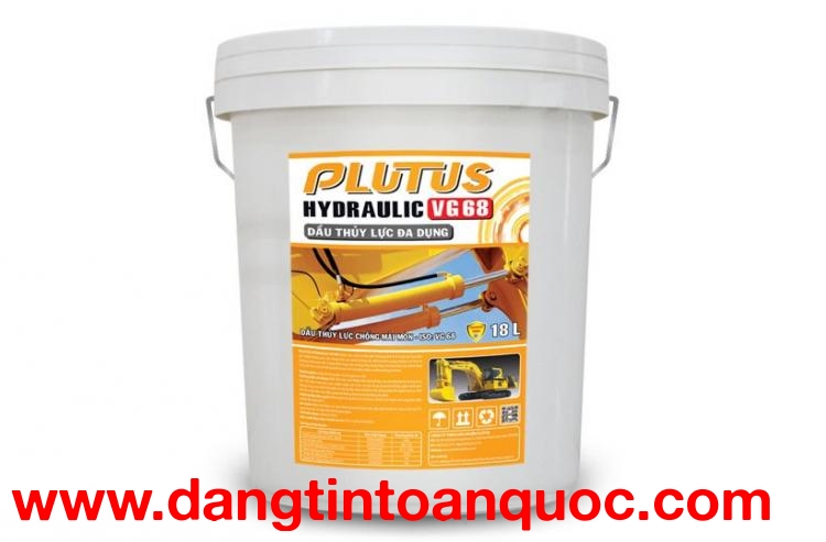 thông số kỹ thuật dầu thủy lực Plutus Hydraulic VG 68, 18L