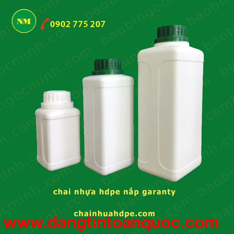 Chai nhựa HDPE chắc chắn, an toàn, nhiều dung tích