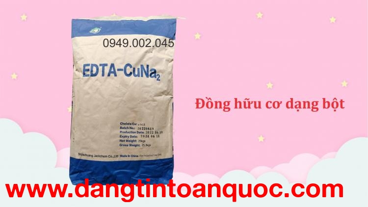 EDTA-CuNa2 - Khoáng đồng hữu cơ, đồng chelate cho tôm cá