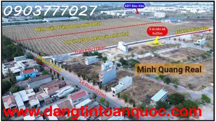 Siêu phẩm đất nền dự án Diamond city, xã đồi 61, Trảng Bom, DT 125m2, giá 3,5 tỷ