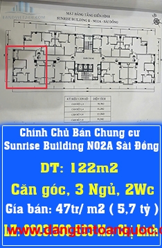 Chính Chủ Bán Chung cư Sunrise Building NO2A Sài Đồng.