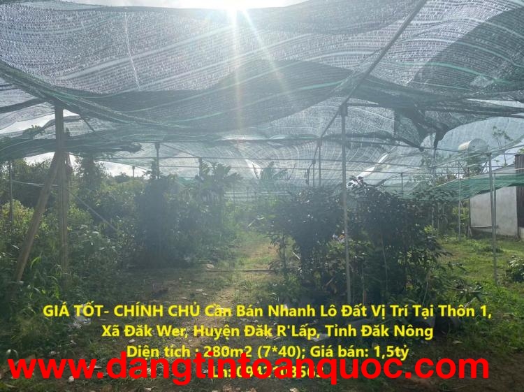 GIÁ TỐT- CHÍNH CHỦ Cần Bán Nhanh Lô Đất Vị Trí Tại Tỉnh Đăk Nông