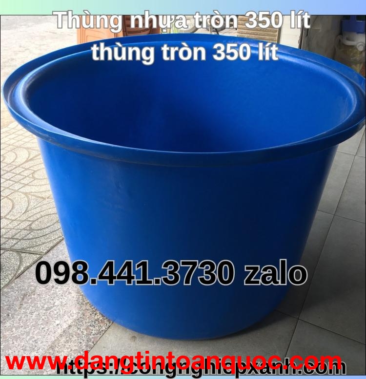 Thùng nhựa tròn 350 lít giá gốc TPHCM