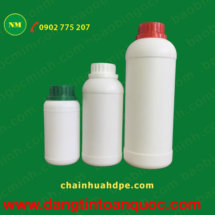 Chai nhựa HDPE 0,5 lít đựng dầu gội, sữa tắm