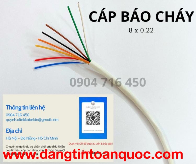 Cáp báo cháy 8x0.22 Altek Kabel Sài Gòn, Hà Nội, Đà Nẵng