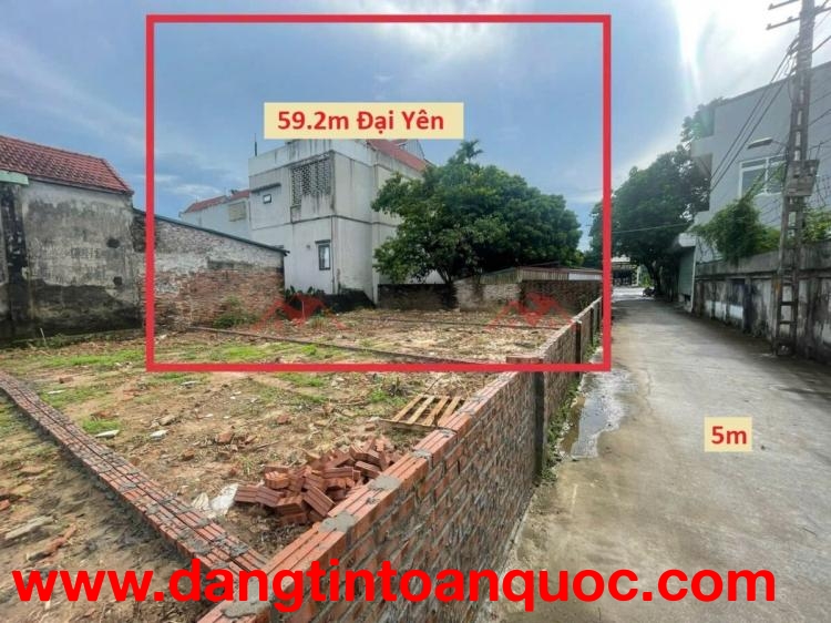 GIÁ 3,3 TỶ ĐẤT TẠI ĐẠI YÊN-CHƯƠNG MỸ D/T:59,2M