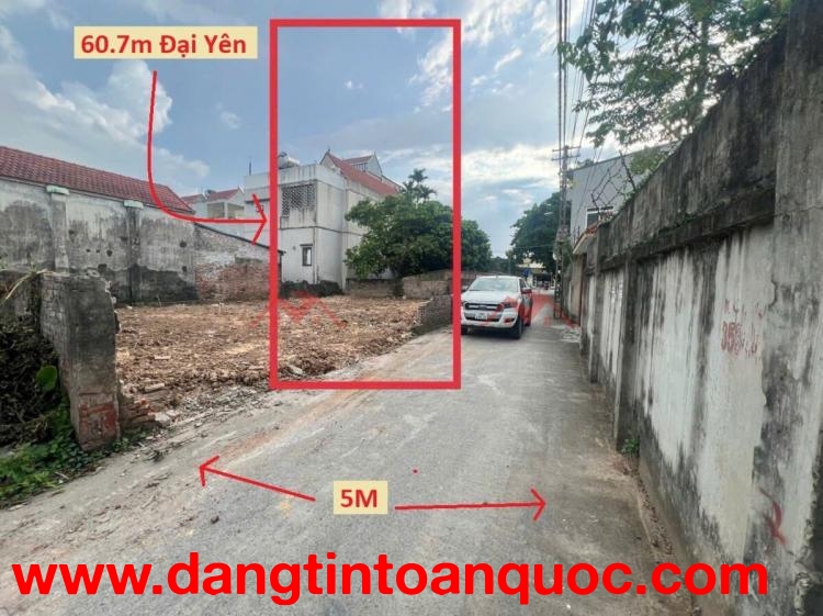 GIÁ 3,1 TỶ ĐẤT TẠI ĐẠI YÊN-CHƯƠNG MỸ D/T:60,7M