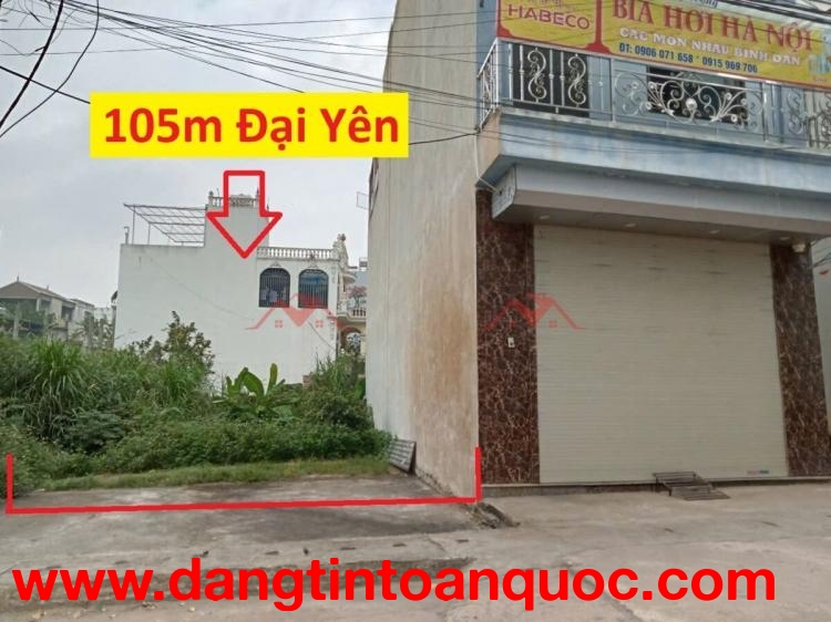 GIÁ 4,8 TỶ ĐẤT TẠI ĐẠI YÊN-CHƯƠNG MỸ D/T: 105M