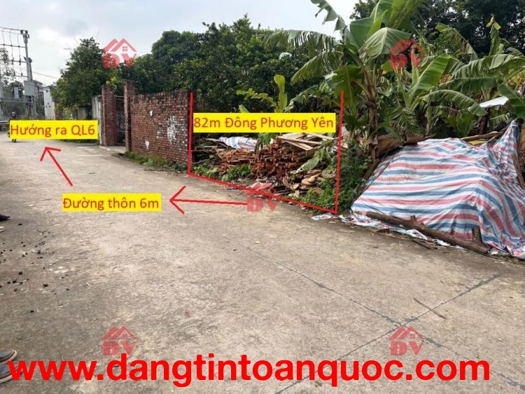 GIÁ 2,6 TỶ ĐẤT TẠI ĐÔNG PHƯƠNG YÊN-CHƯƠNG MỸ D/T:82