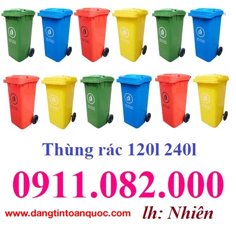  Những mẫu mã thùng rác giá rẻ hiện nay, Thùng rác giá rẻ chất lượng, thùng rác 120l 240l- lh 091108