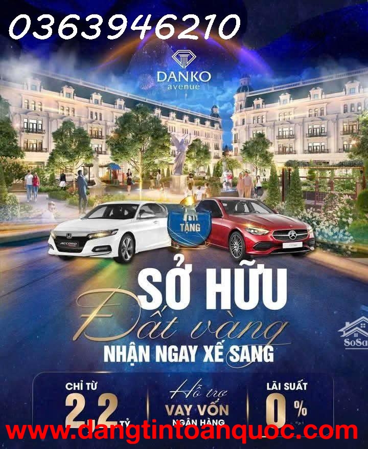 Bán Đất Nền Dự Án Tại Danko Avenue, 20 Triệu / M2, 96 M2, Sông Công, Thái Nguyên