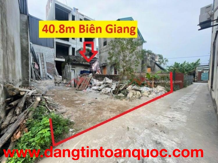 GIÁ 3,1 TỶ ĐẤT TẠI BIÊN GIANG-QUẬN HÀ ĐÔNG D/T:40,8M