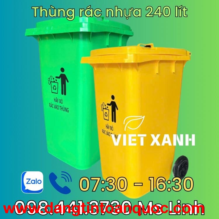 Bán Thùng Rác Nhựa Các Dung Tích 30 Lít, 60 Lít, 100 Lít, 120 Lít, 240 Lít – Chất Lượng Cao, Giá Tốt