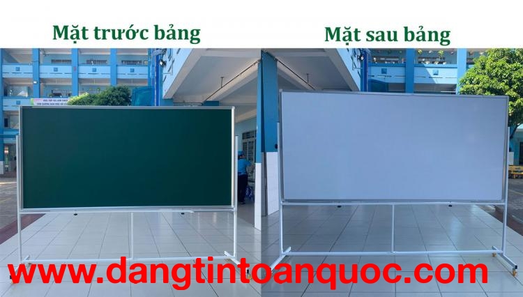 Bảng dạy học có chân di động viết phấn từ và bút lông từ 2 mặt 