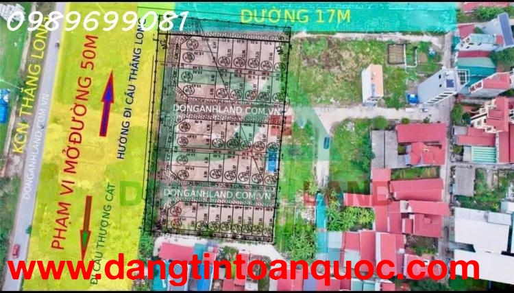 Bán đất đấu giá Sáp Mai Võng La Đông Anh 69,1m2 gần cầu Thượng Cát