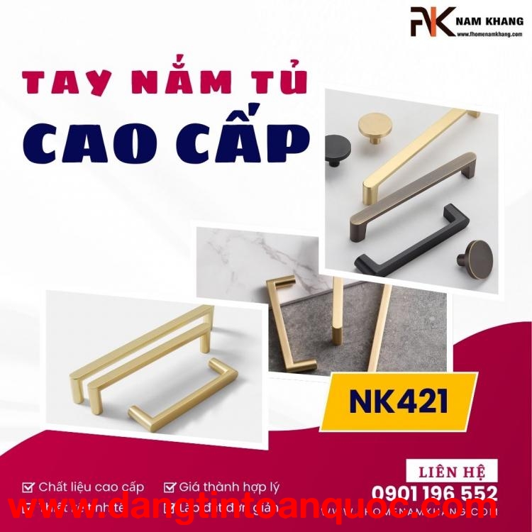 Tay nắm tủ cao cấp thiết kế thanh tròn đơn giản NK421 | Zalo 0901 196 552