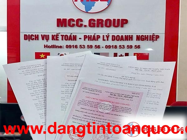 Hồ sơ mở trung tâm ngoại ngữ tại Đồng Nai