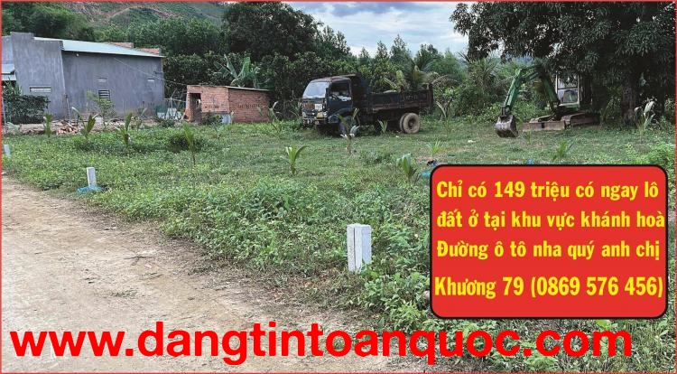 CHỈ 175 TRIỆU CÓ NGAY 145 MÉT THỔ  CƯ TẠI KHÁNH VĨNH KHÁNH HOÀ